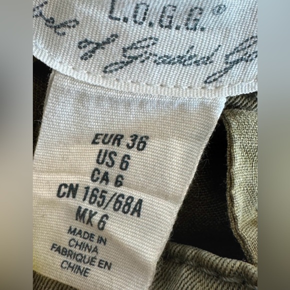 H&M L.O.G.G. Olive Green Cargo Pants Size 6 - Picture 7 of 8